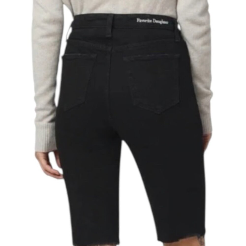 NWT Favorite Daughter The Ava Long Slim Denim Jean Short Size 28 $188 - Picture 7 of 14